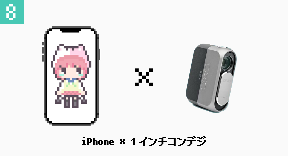 8.iPhone × 1インチコンデジ
