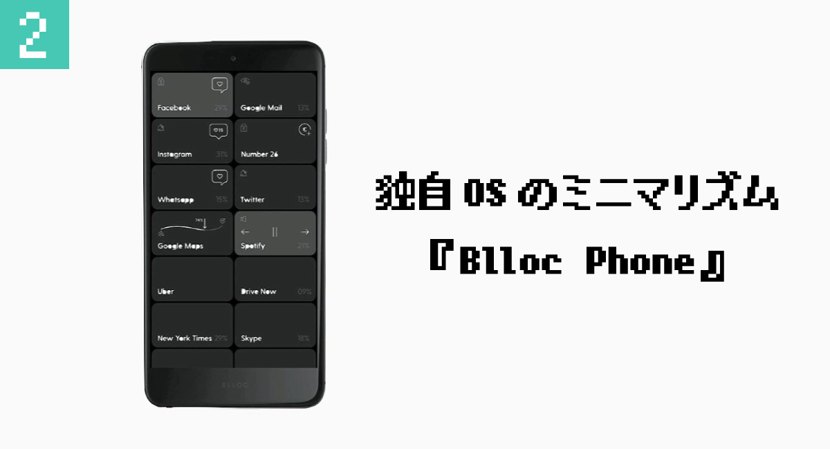 2.独自OSのミニマリズム『Blloc Phone』