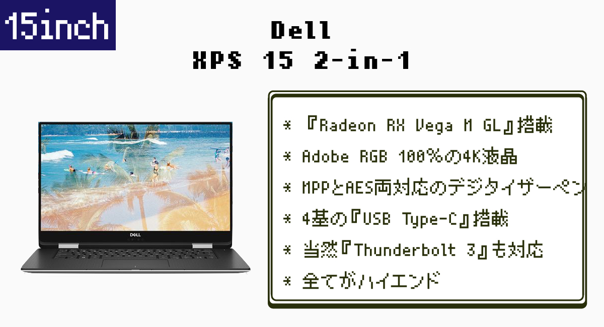 15インチ—Dell『XPS 15 2-in-1』
