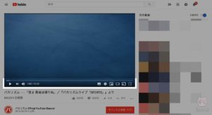 Adblock Plusオンの状態のYouTube。シークバーや右上から広告が消えている。