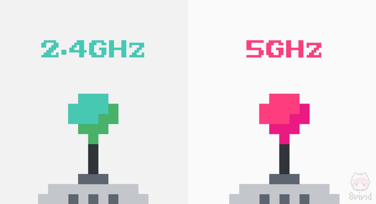 2つの周波数帯、2.4GHzと5GHzの違いについて知る。
