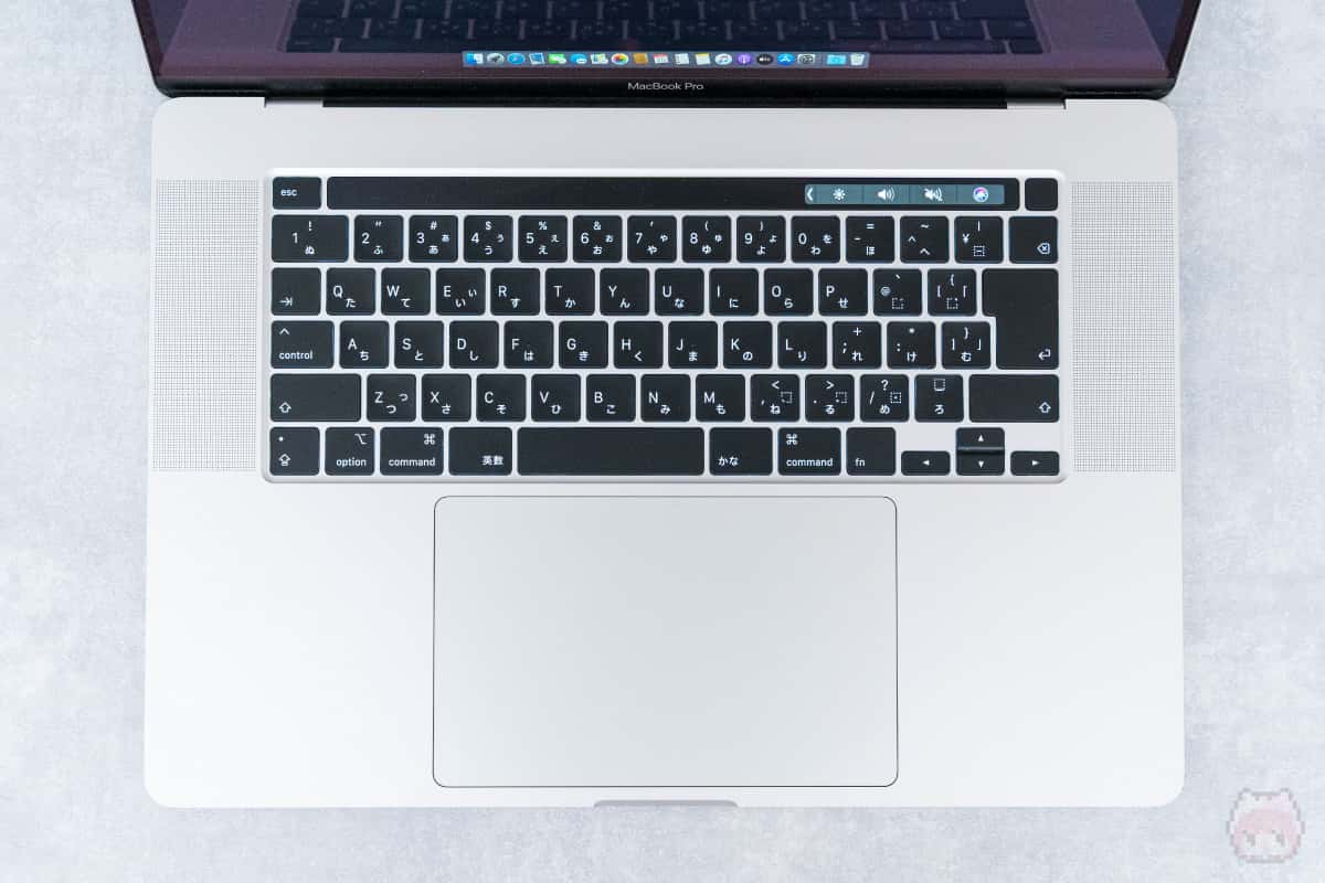 MacBook Pro 16インチ（2019）キーボード。