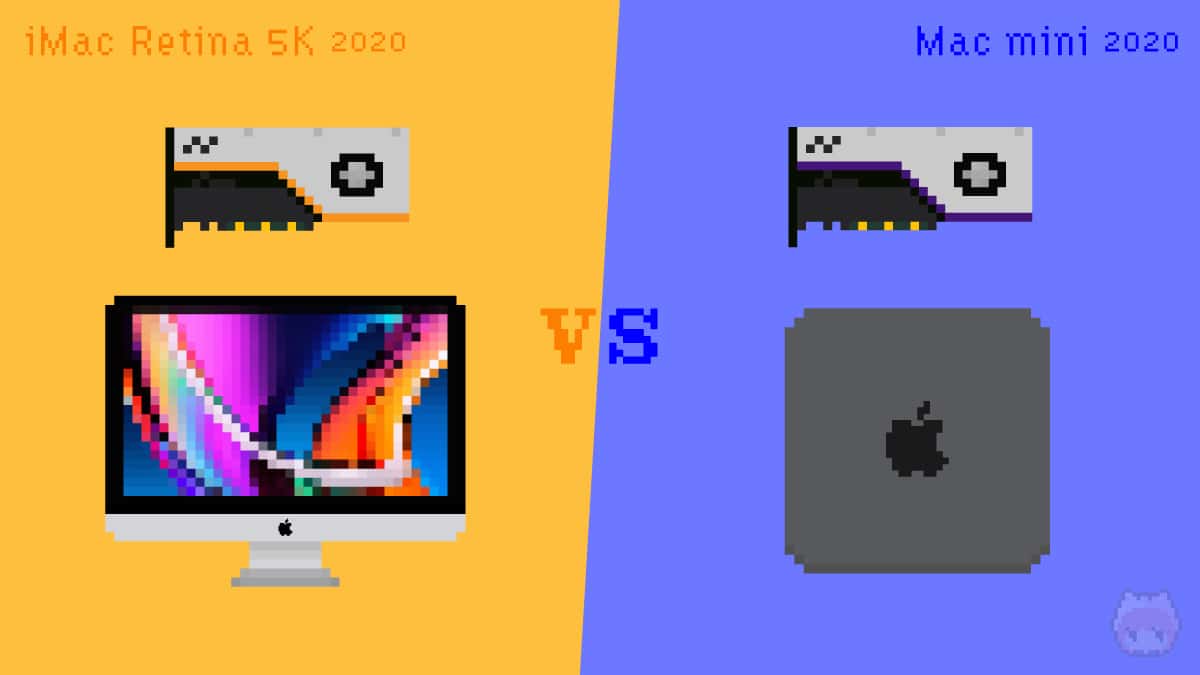 iMac Retina 5K（2020）とMac mini（2020）のGPUを比較。