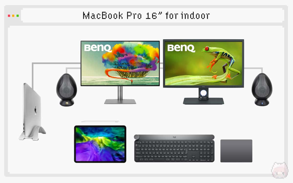 MacBook Pro 16″の屋内作業環境構成